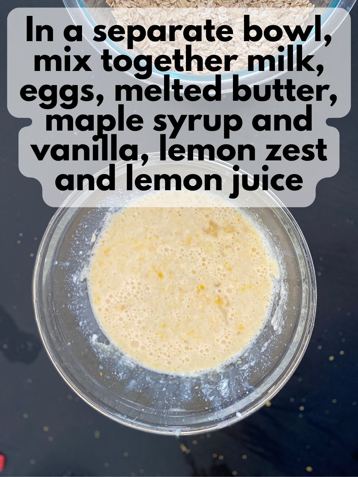 mixed wet ingredients