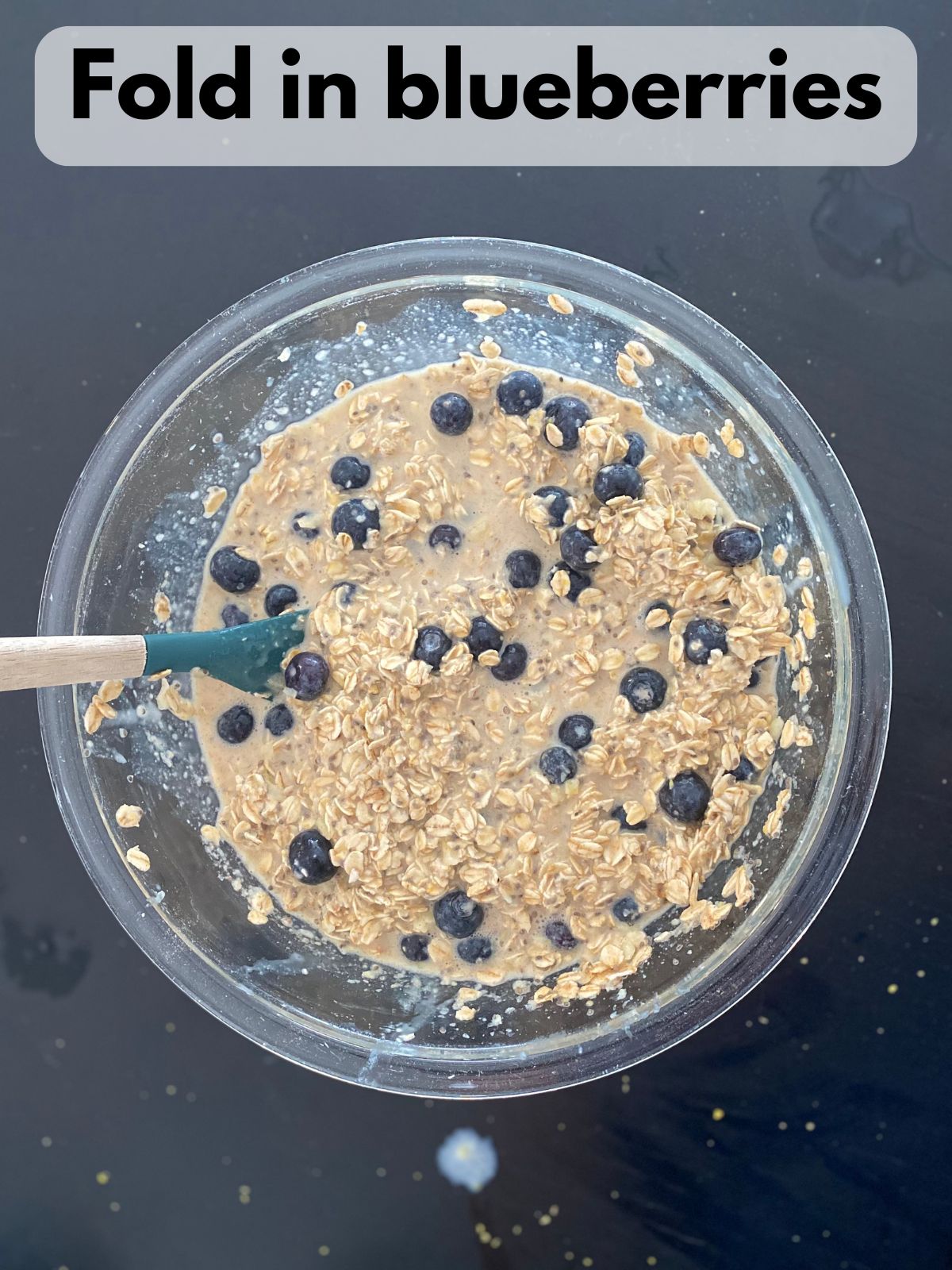 lemon blueberry oatmeal batter