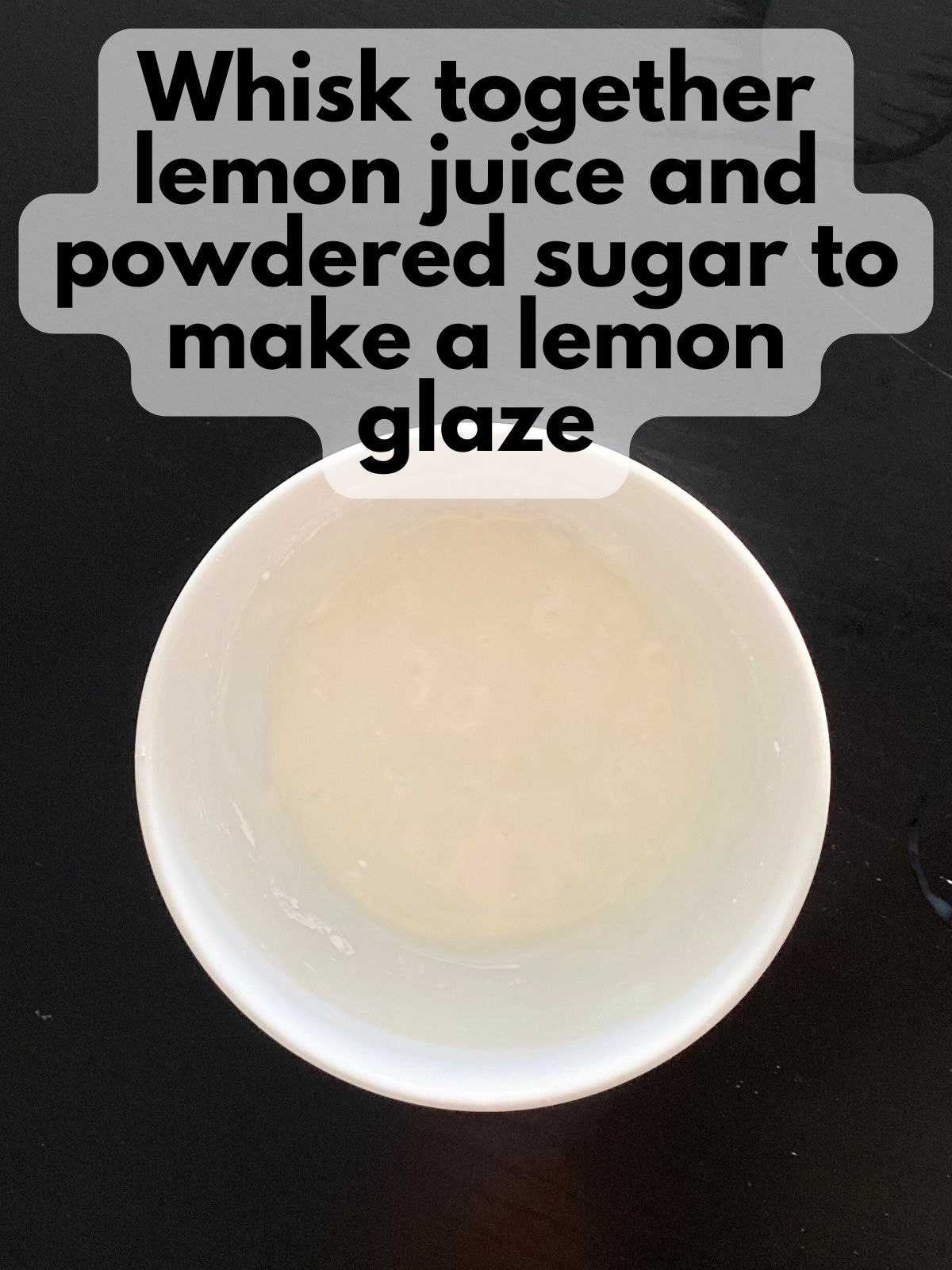 lemon glaze in a bowl