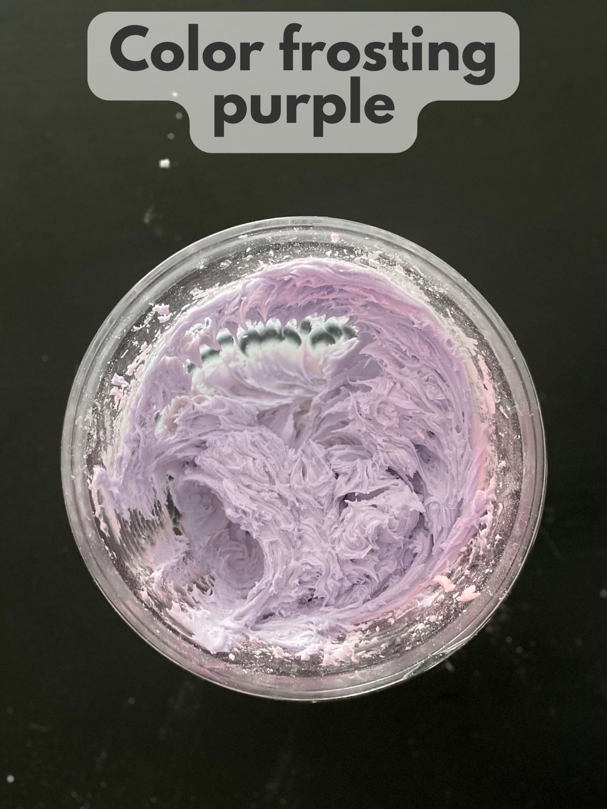 lavender buttercream colored purple