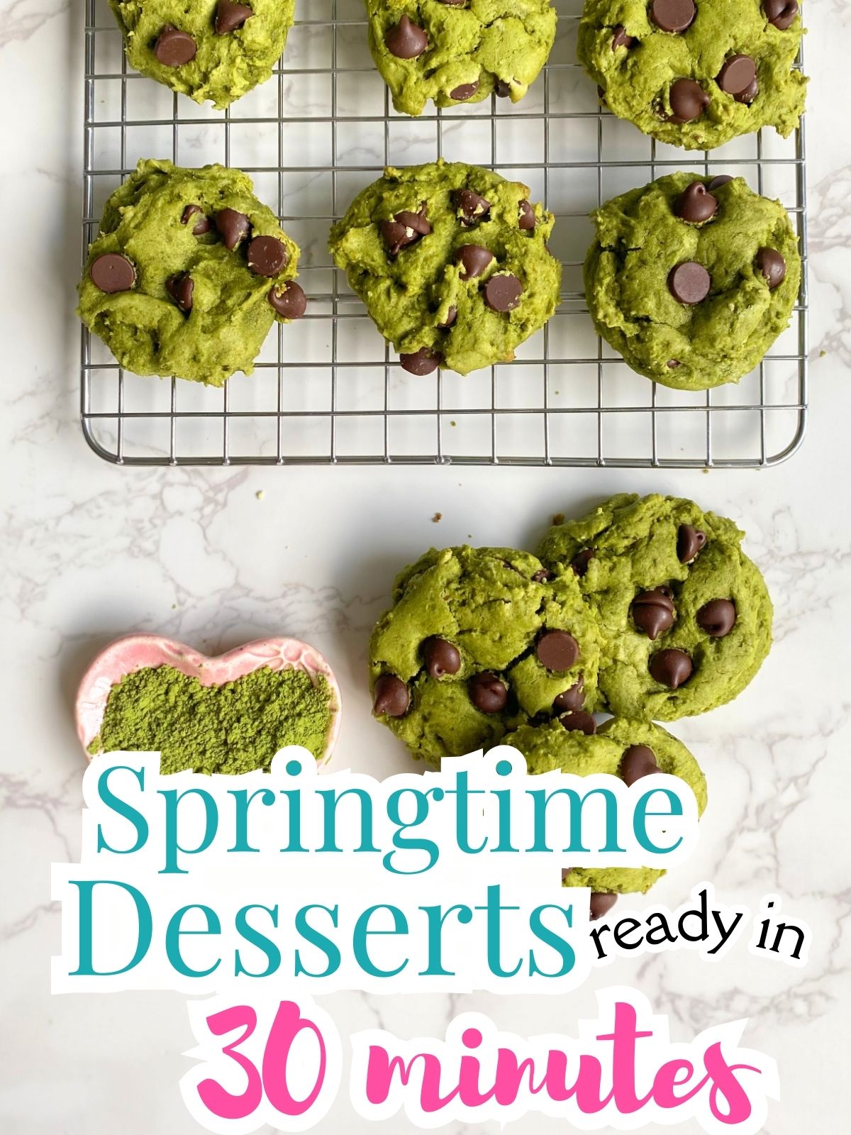 matcha cake mix cookies