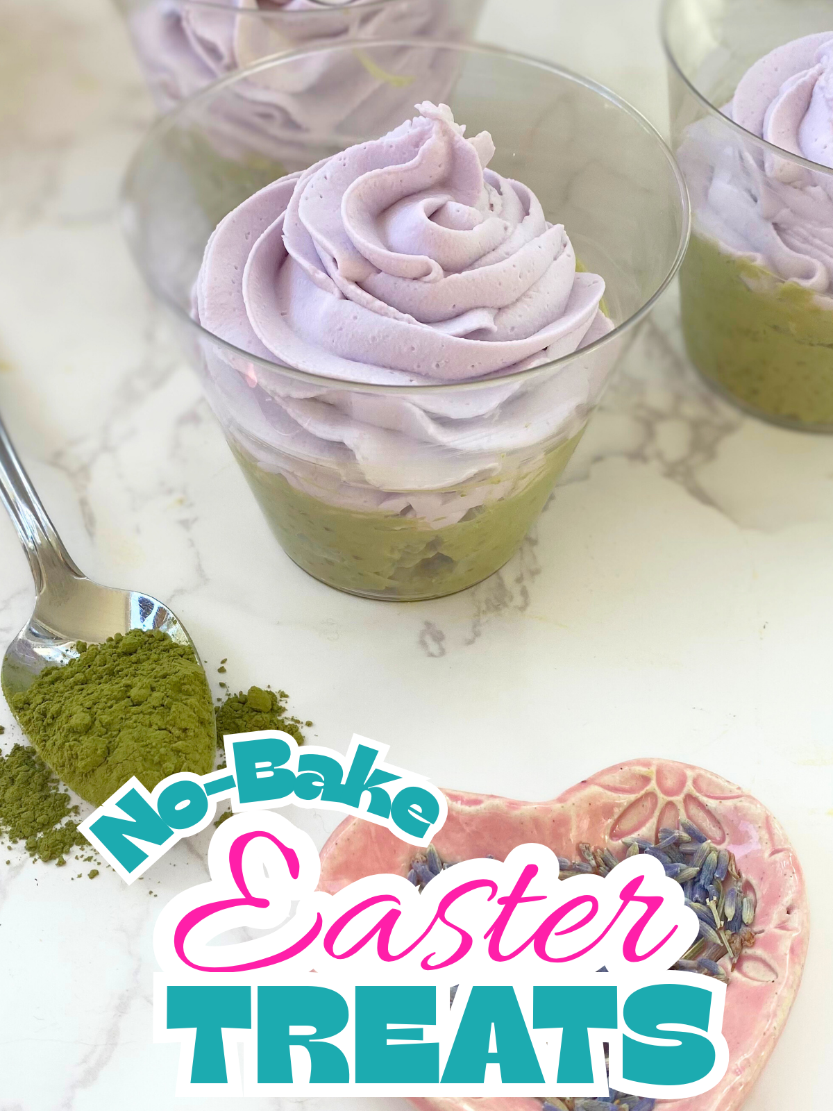 matcha lavender chia pudding