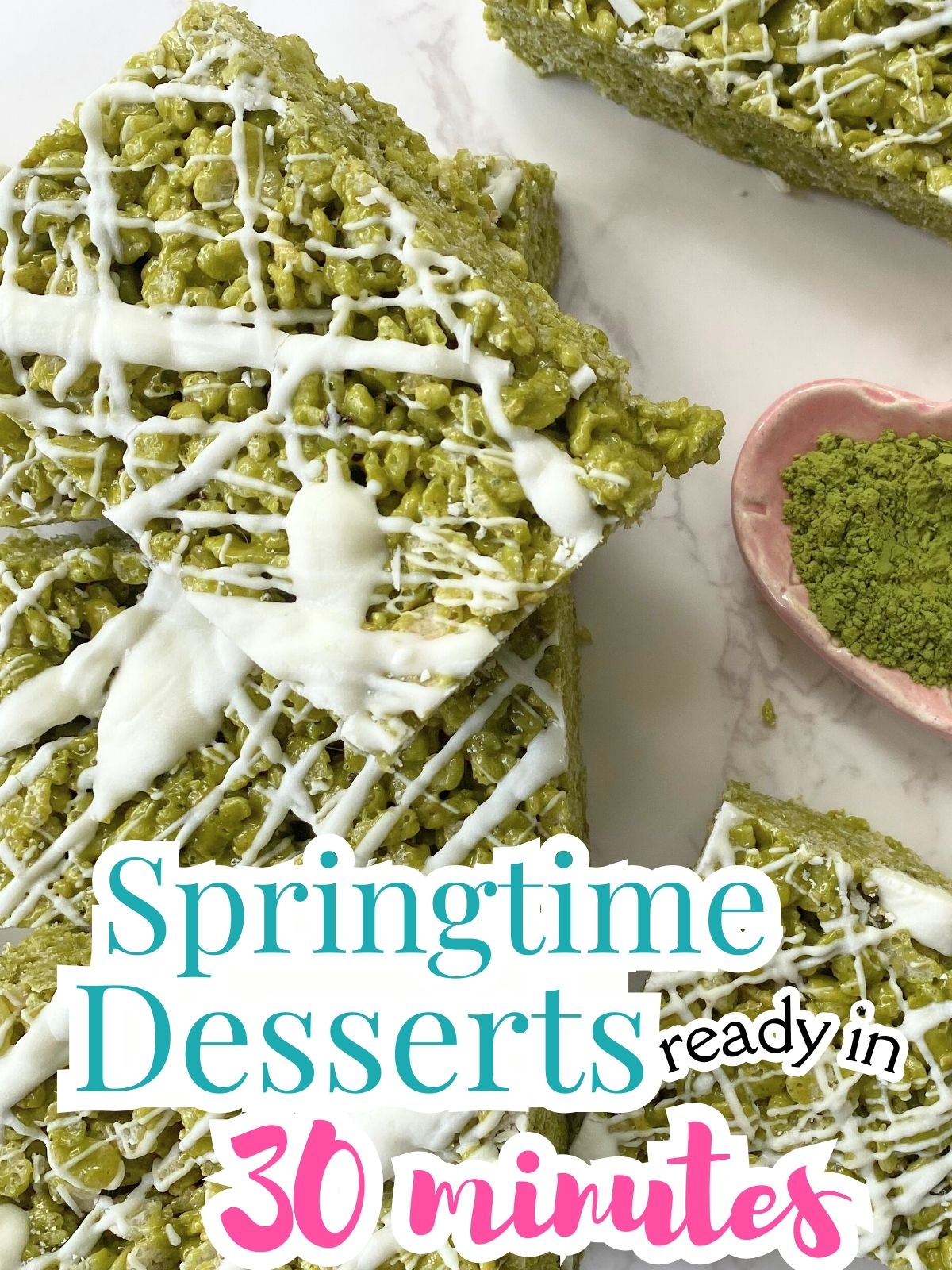 matcha rice krispie treats