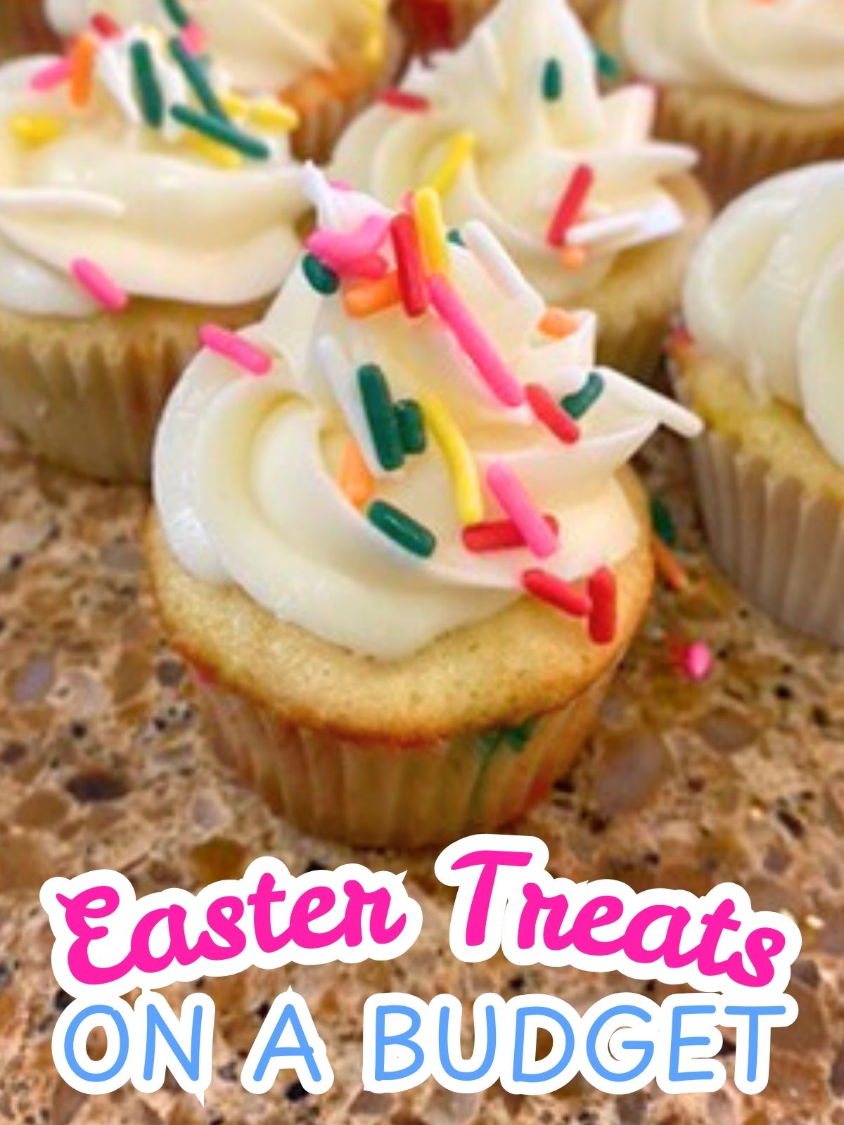 mini cupcakes with sprinkles