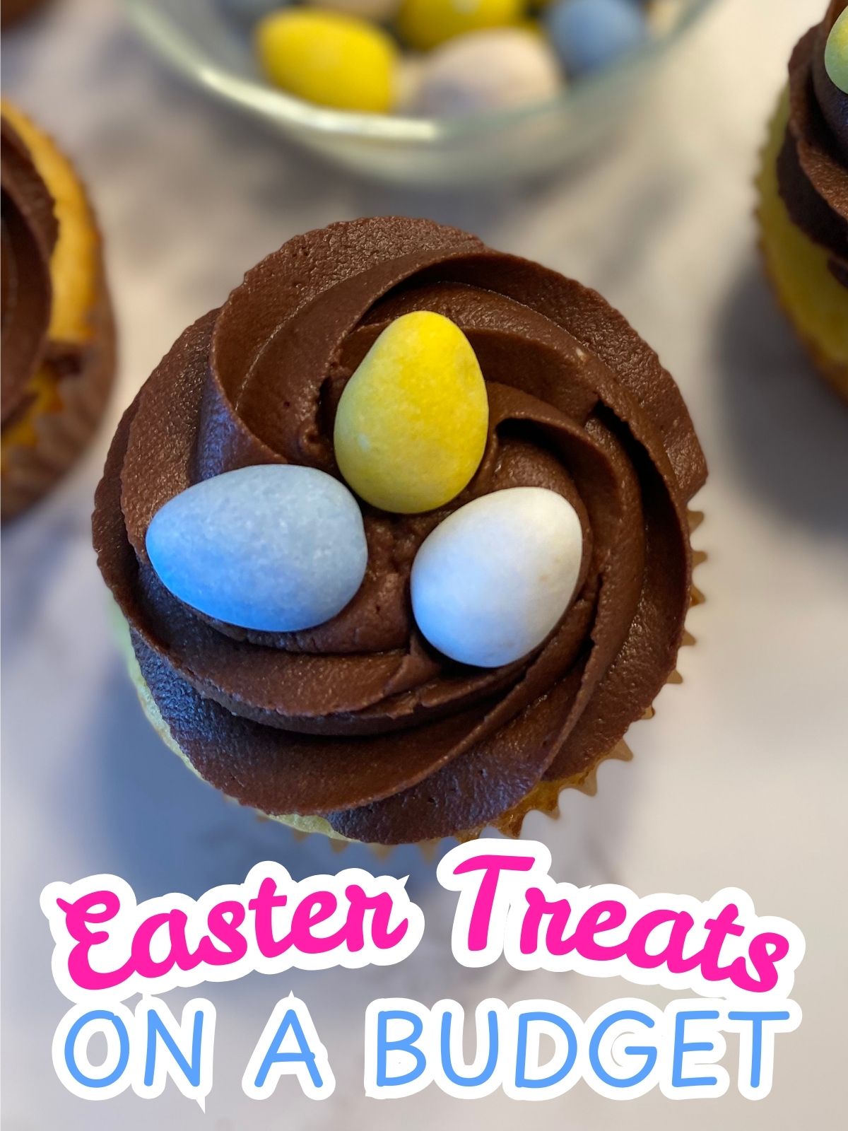 Easter nest cupcakes