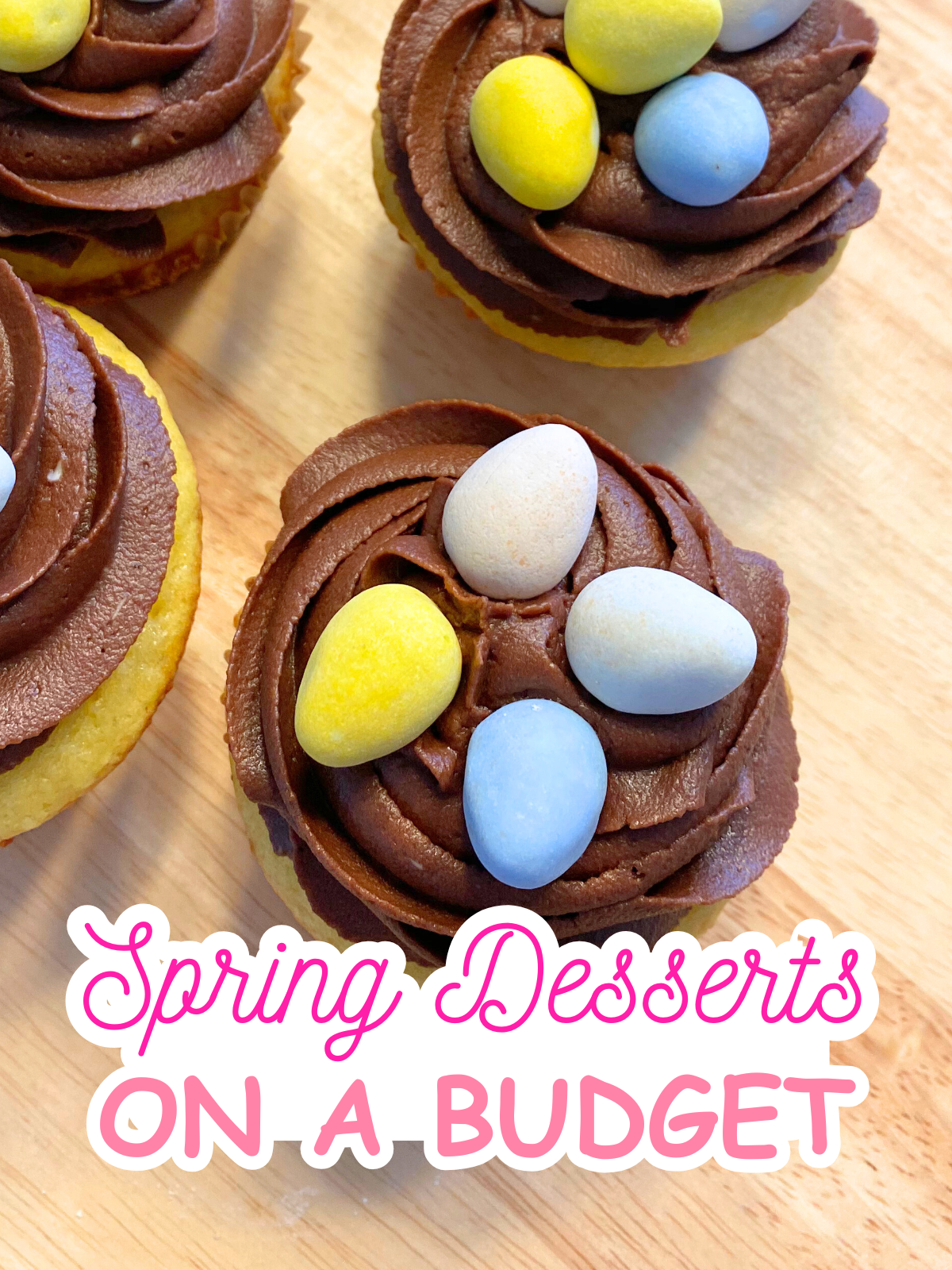 box mix nest cupcakes