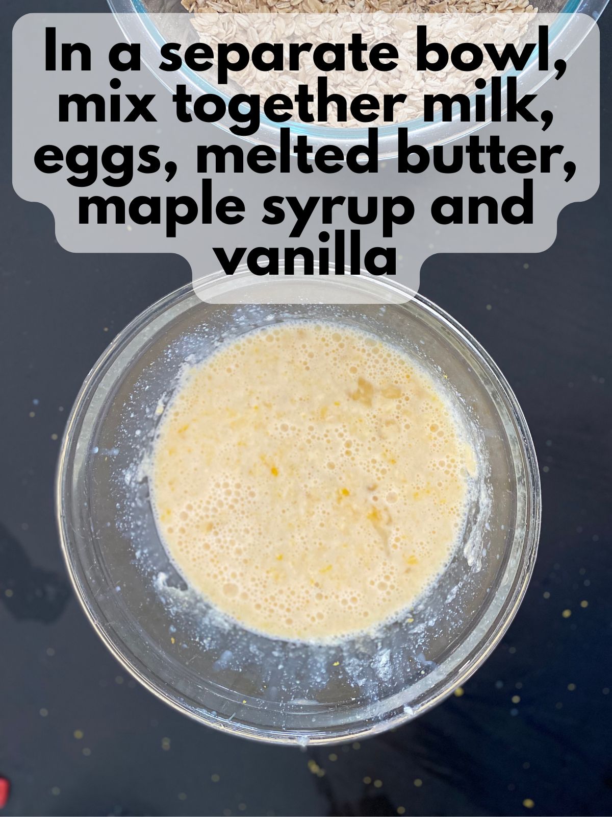 wet ingredients mixed together