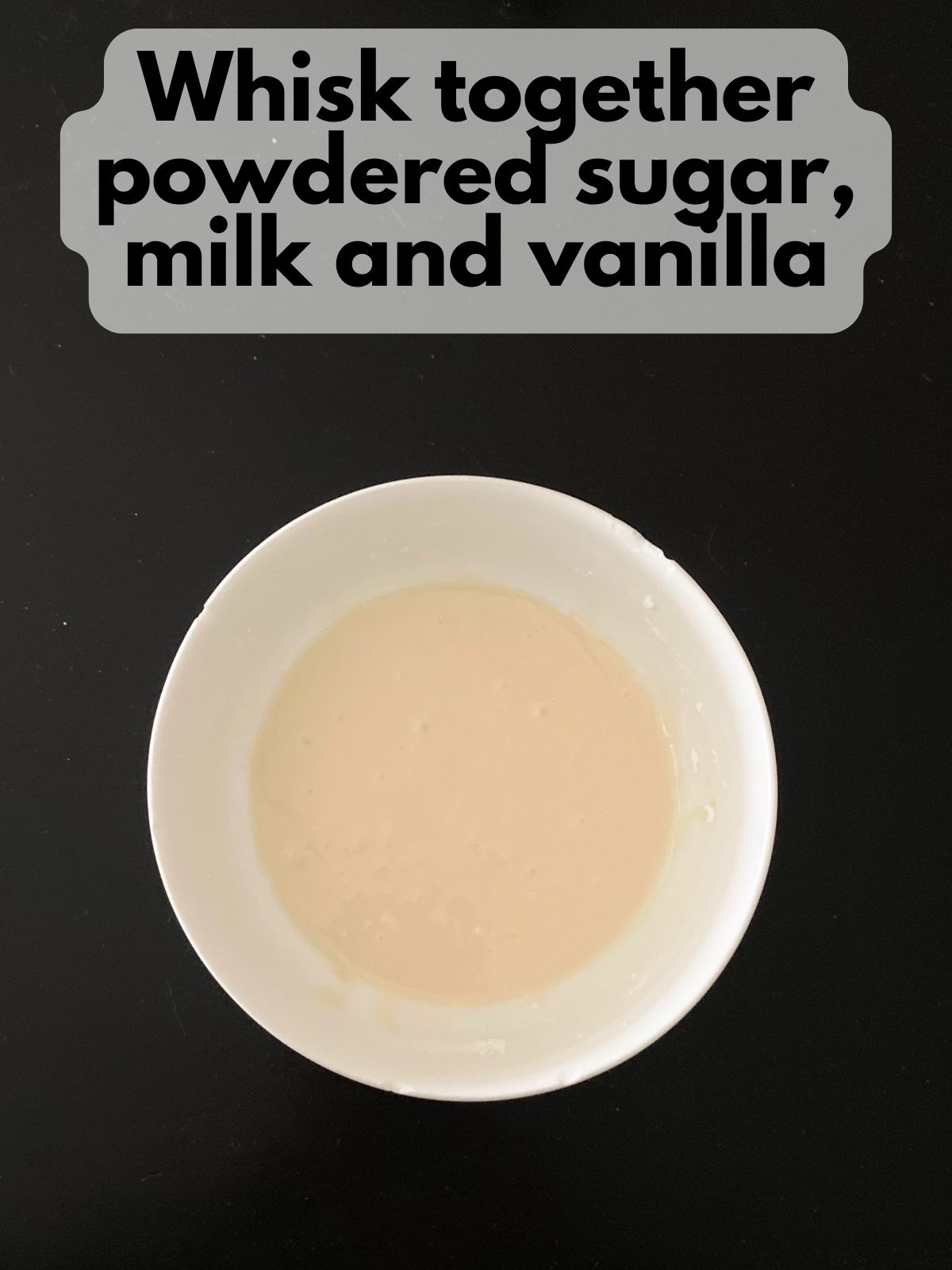 vanilla glaze in a bowl