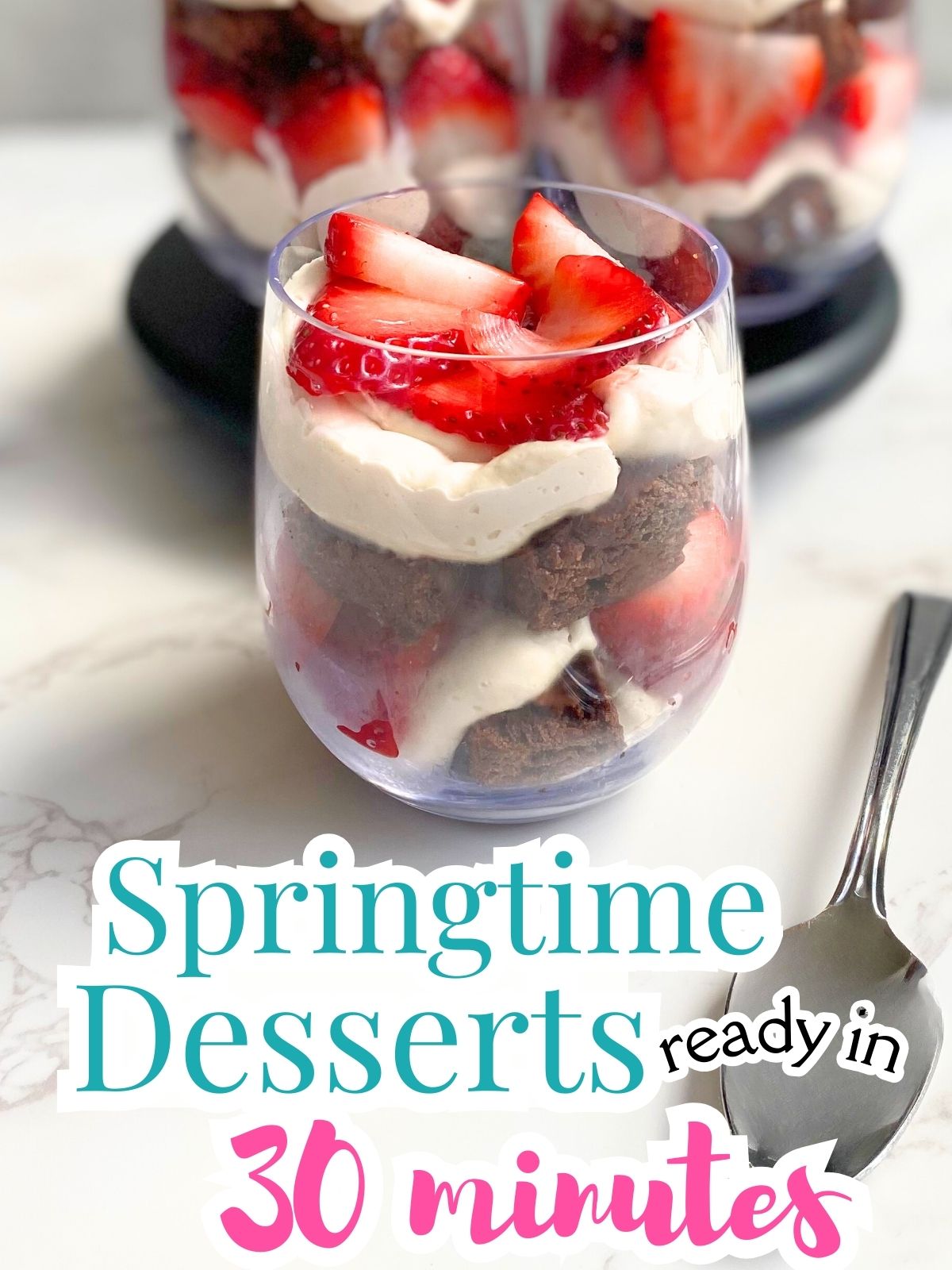 strawberry brownie parfaits