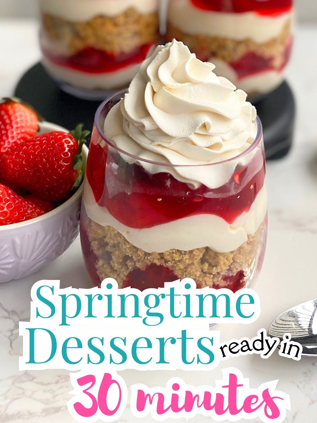 strawberry cheesecake parfaits