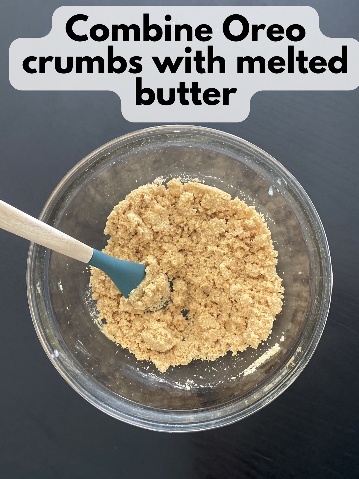 crushed golden Oreos mixed with melted butter