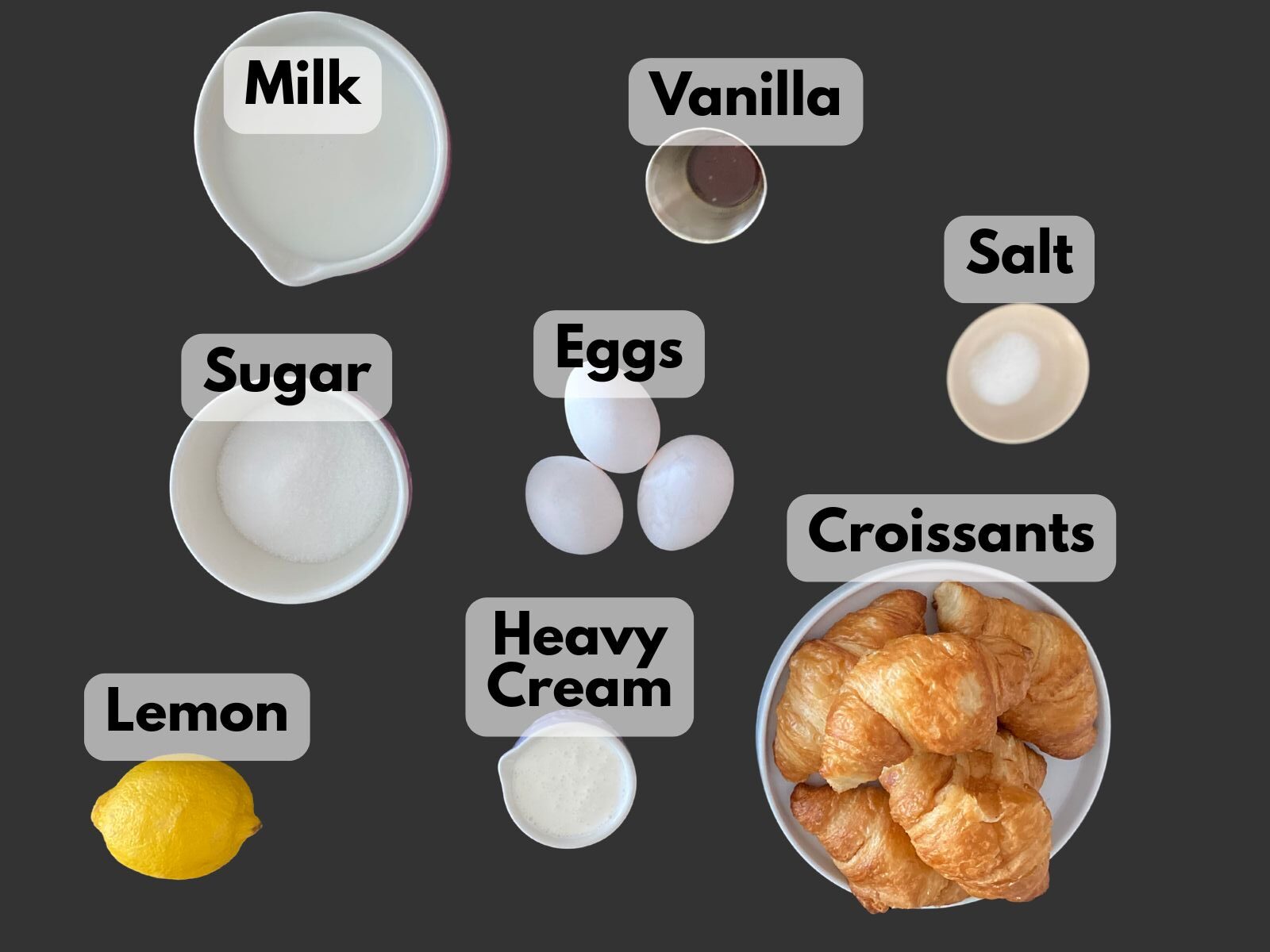 croissant bake ingredients