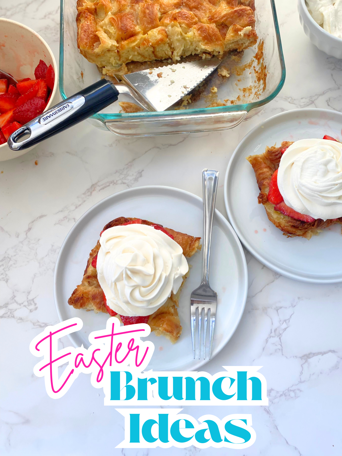 strawberry shortcake croissant bake
