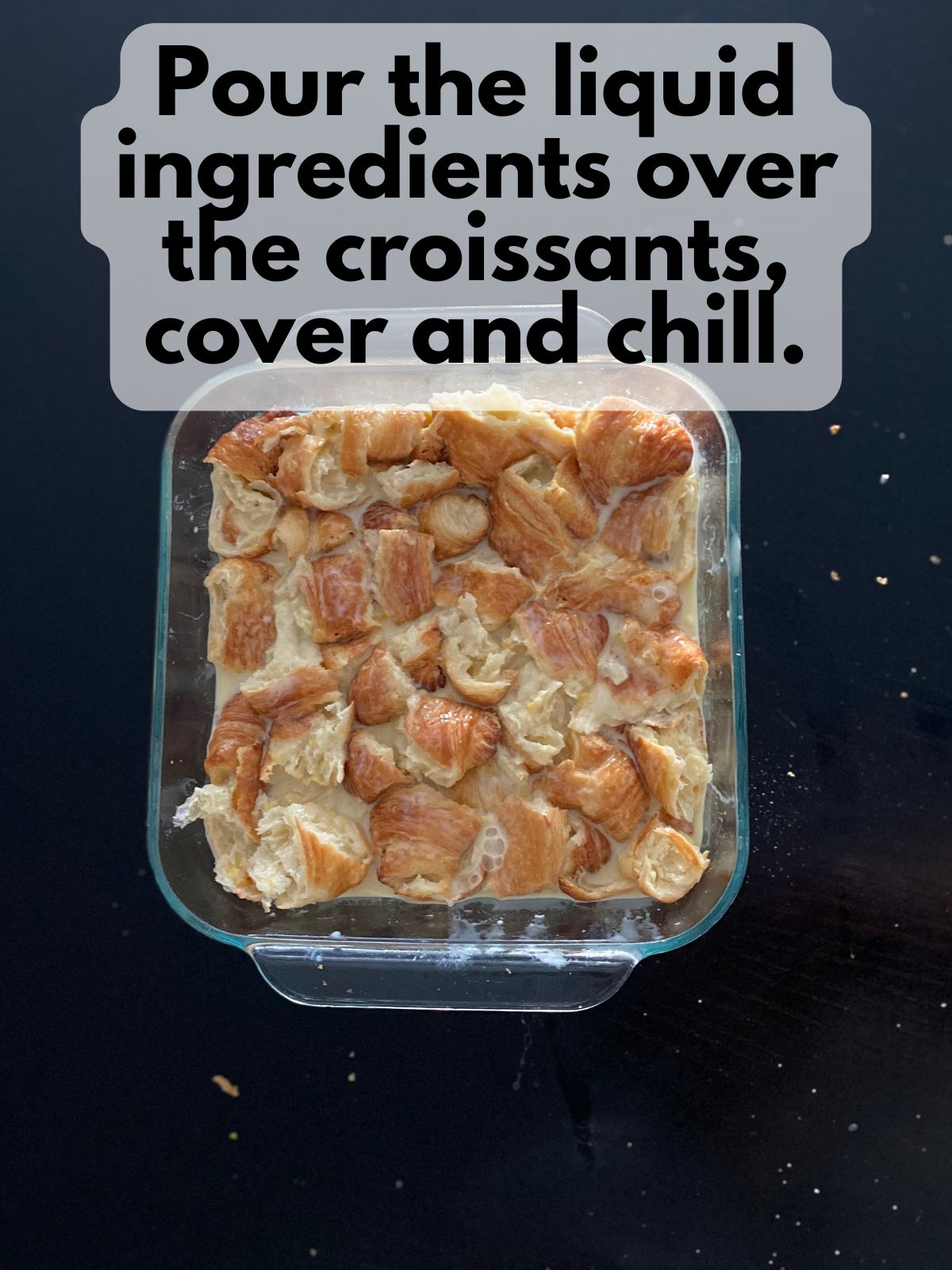 croissants soaked in custard