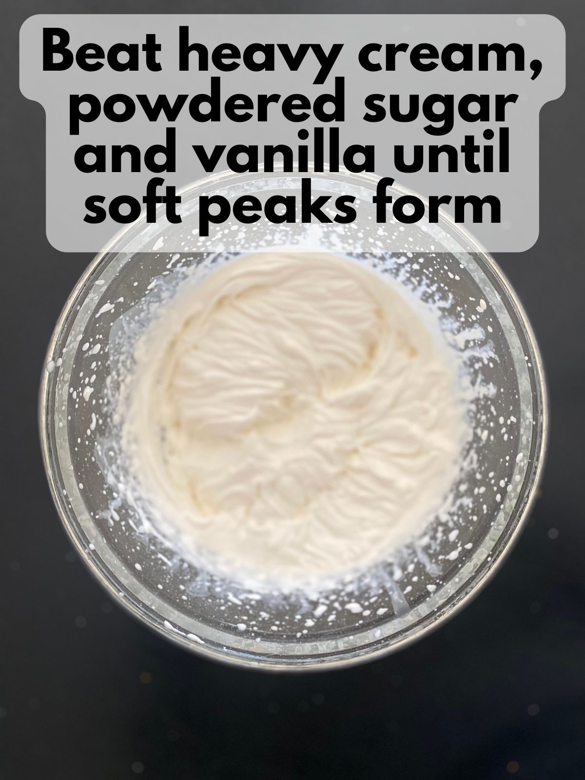 whipped cream in a bowl