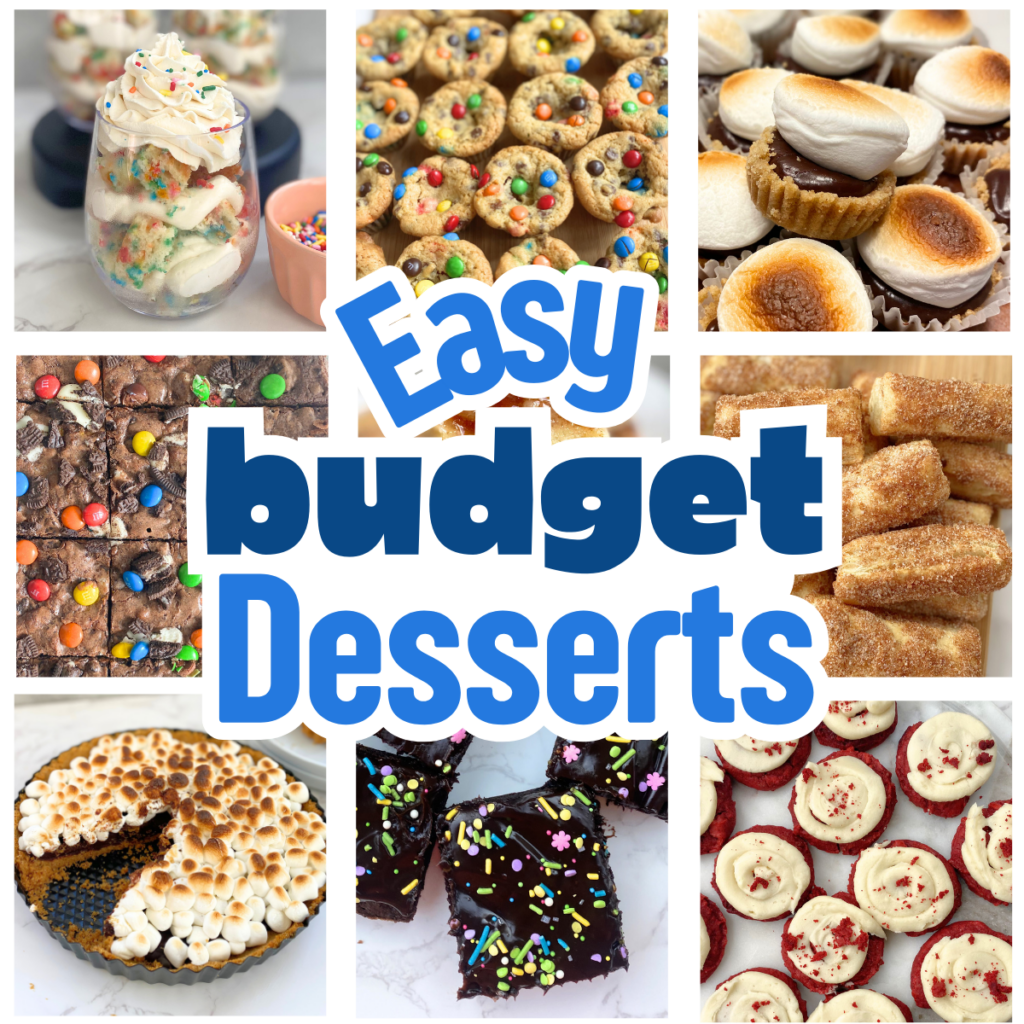 easy budget desserts collage