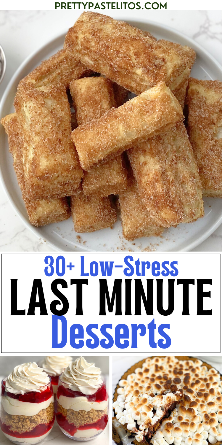 Need a sweet treat ASAP? These last minute desserts include fast desserts like cookie bars, brownies, no-bake parfaits, Rice Krispie treats, and mug cakes. All easy yummy desserts for any occasion.