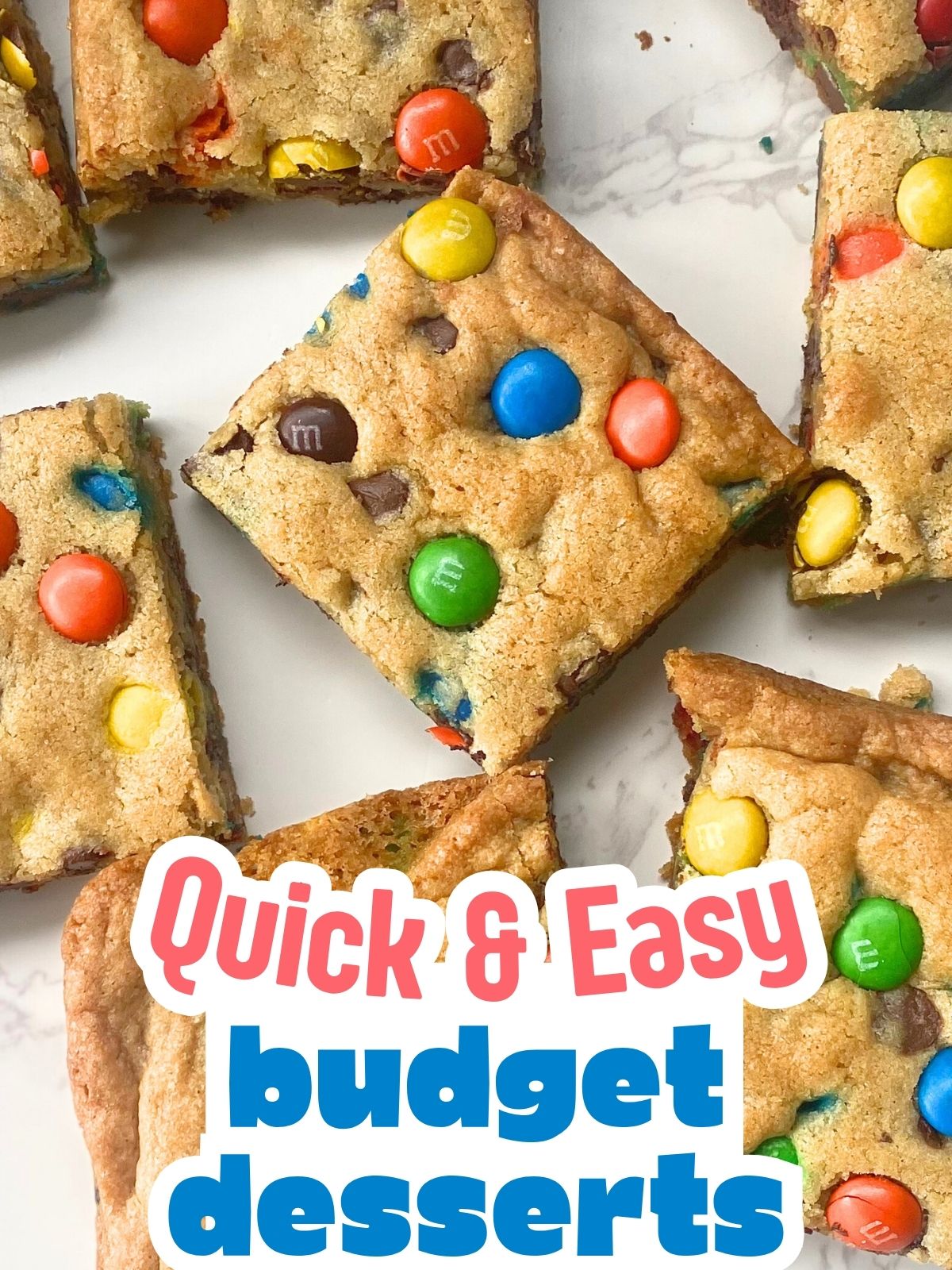 M&M cookie bars