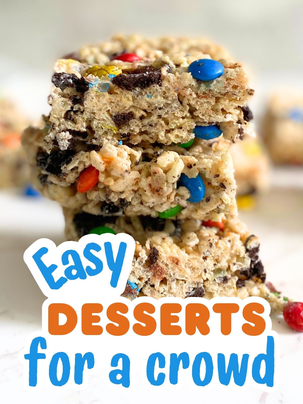 M&M oreo Rice Krispie treats