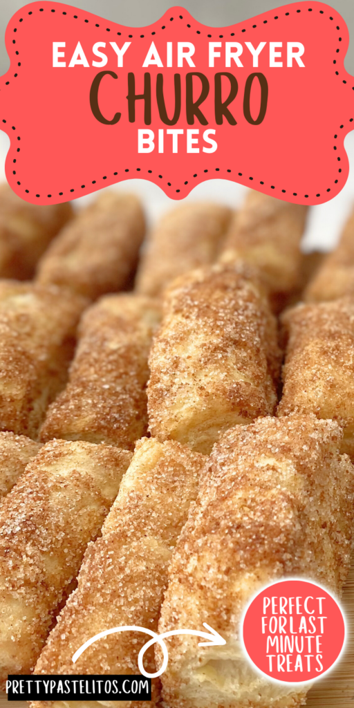 air fryer churro bites pin