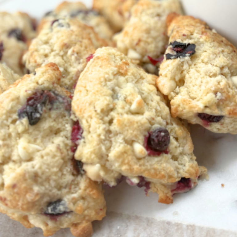 Blueberry White Chocolate Scones