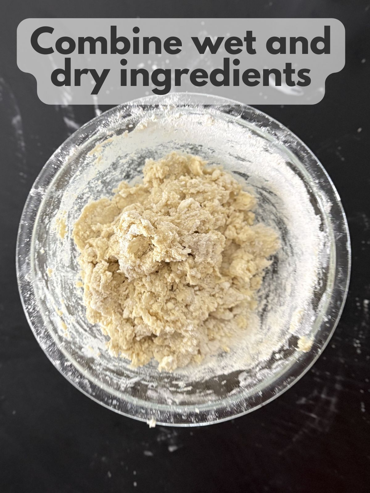 wet and dry ingredients combined