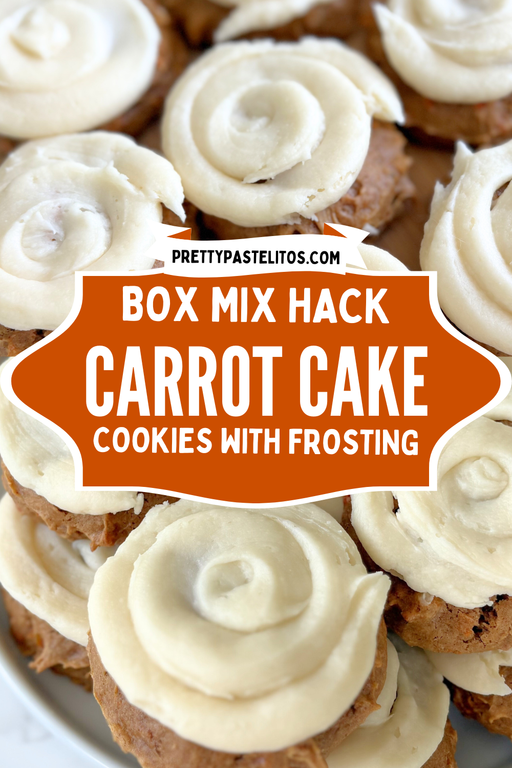 carrot cake cake mix cookies pin