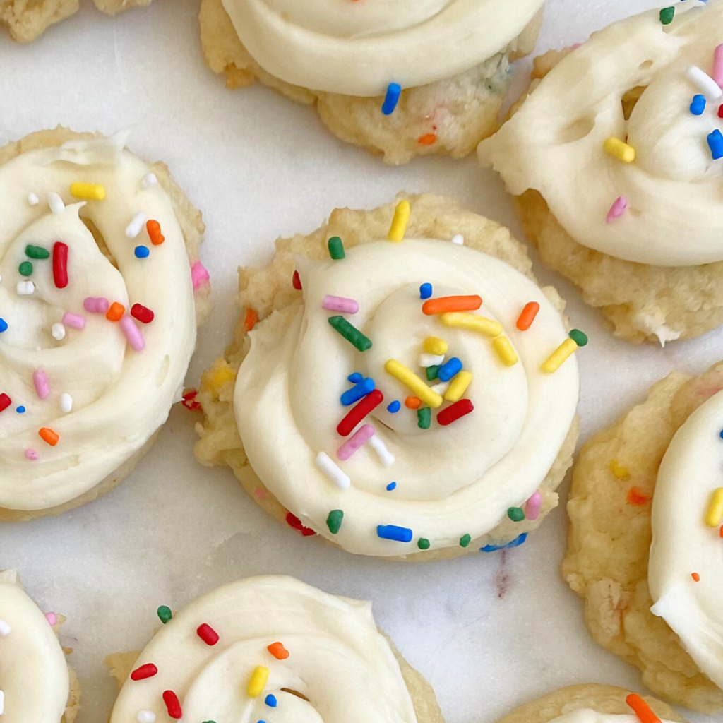 frosted funfetti cake mix cookies