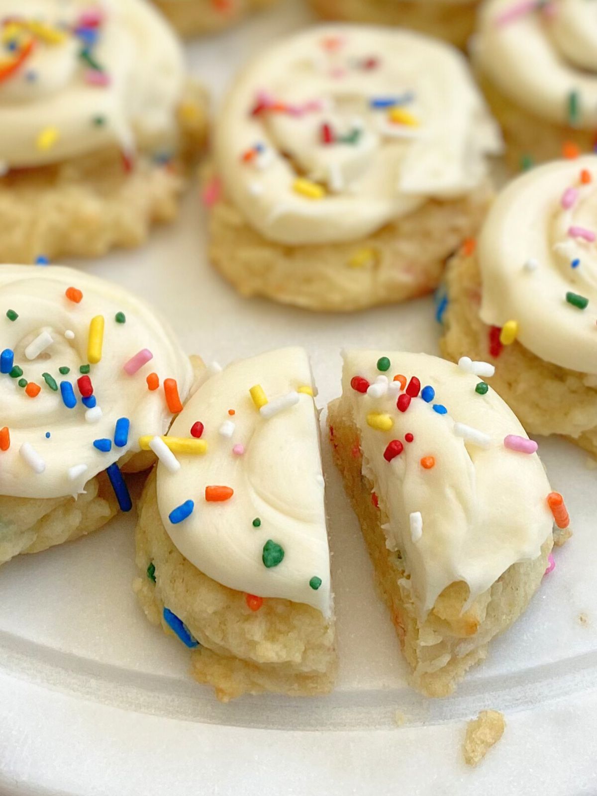 frosted funfetti cake mix cookies