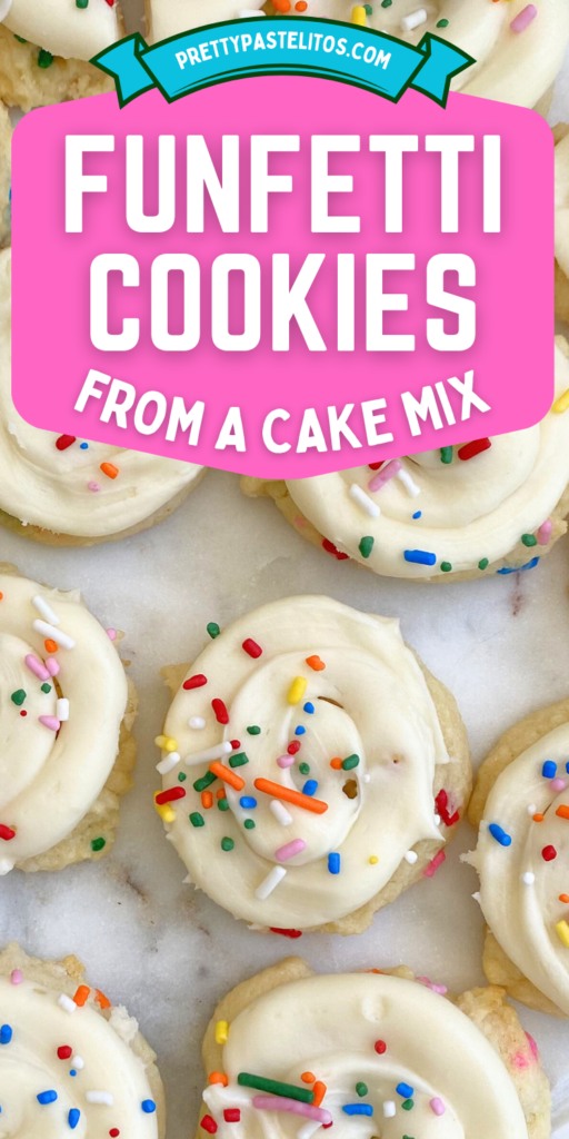 funfetti cake mix cookies pin
