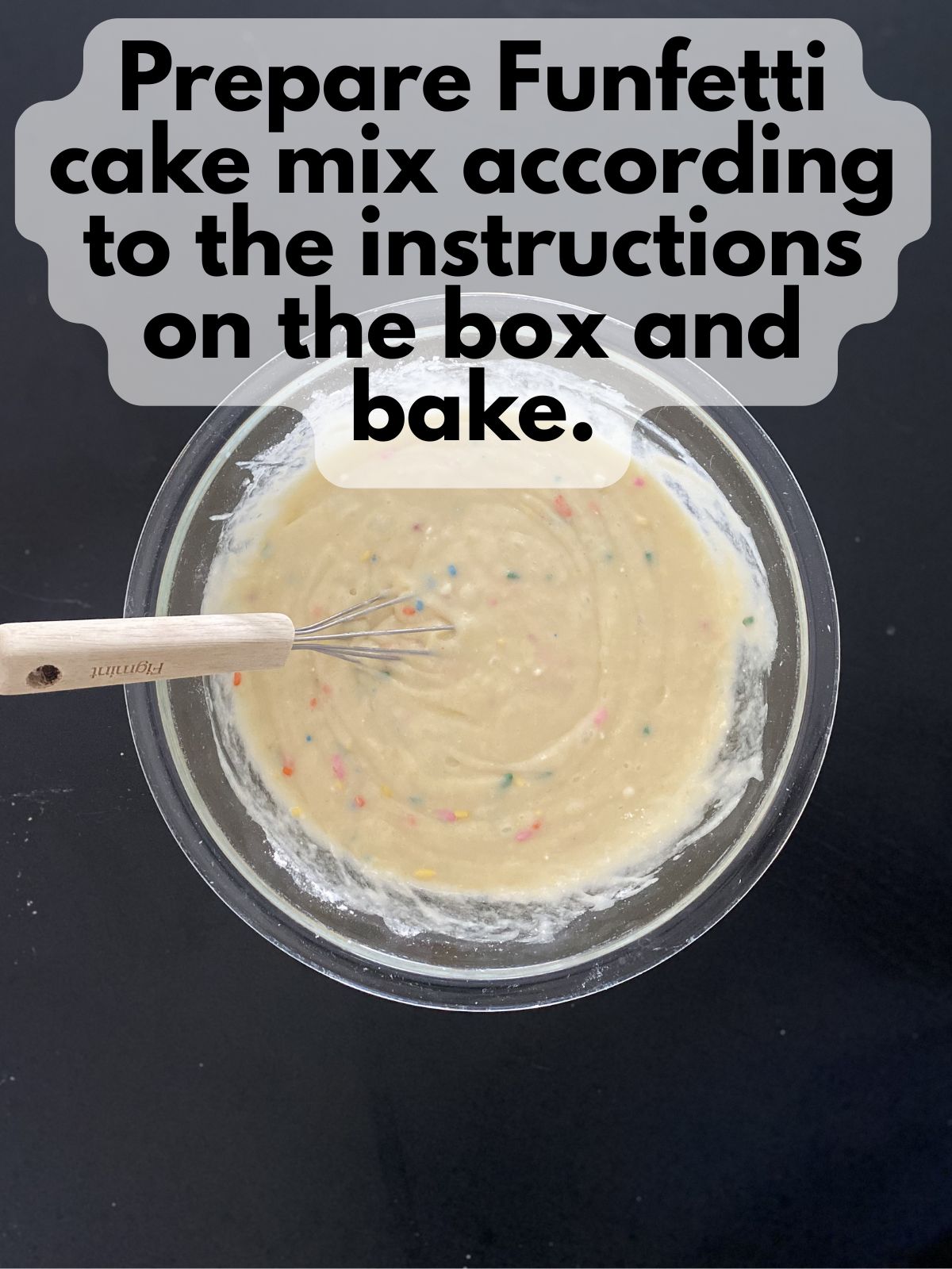 funfetti cake batter in a bowl