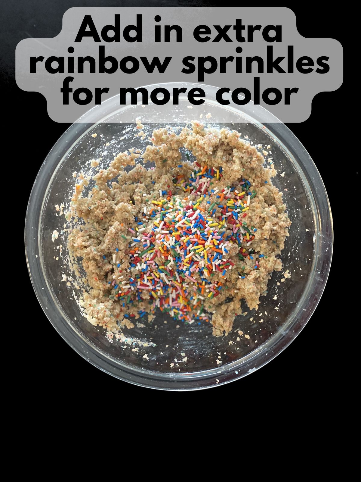 extra sprinkled mixed into cake pop dough