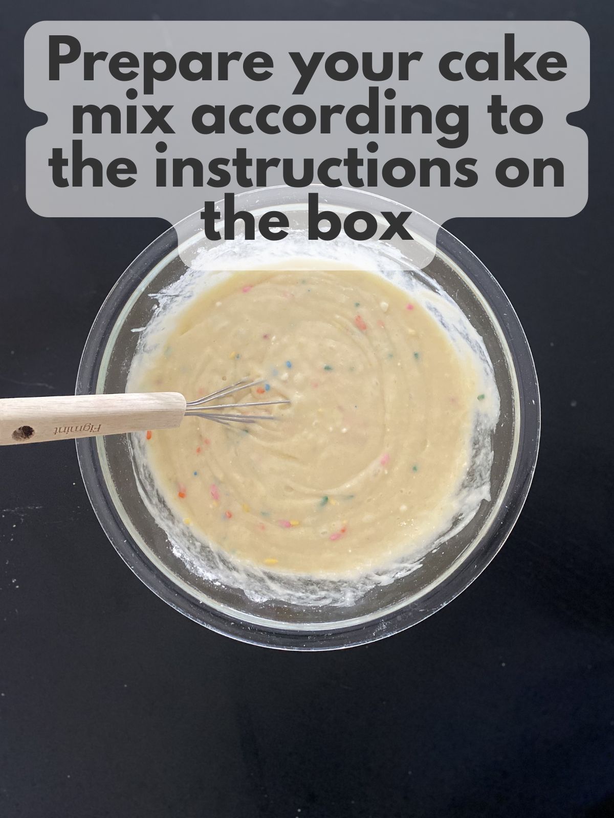 funfetti cake batter in a bowl