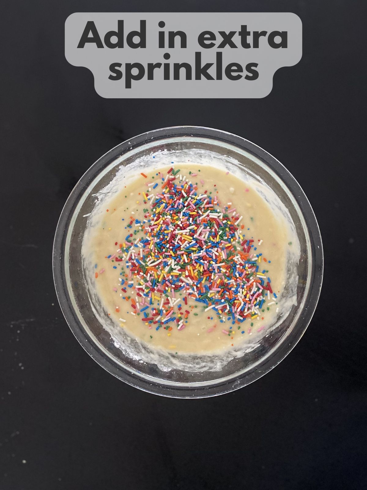 extra sprinkles in funfetti cake batter