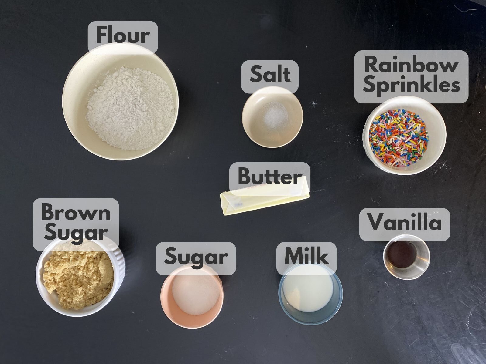 funfetti edible cookie dough ingredients