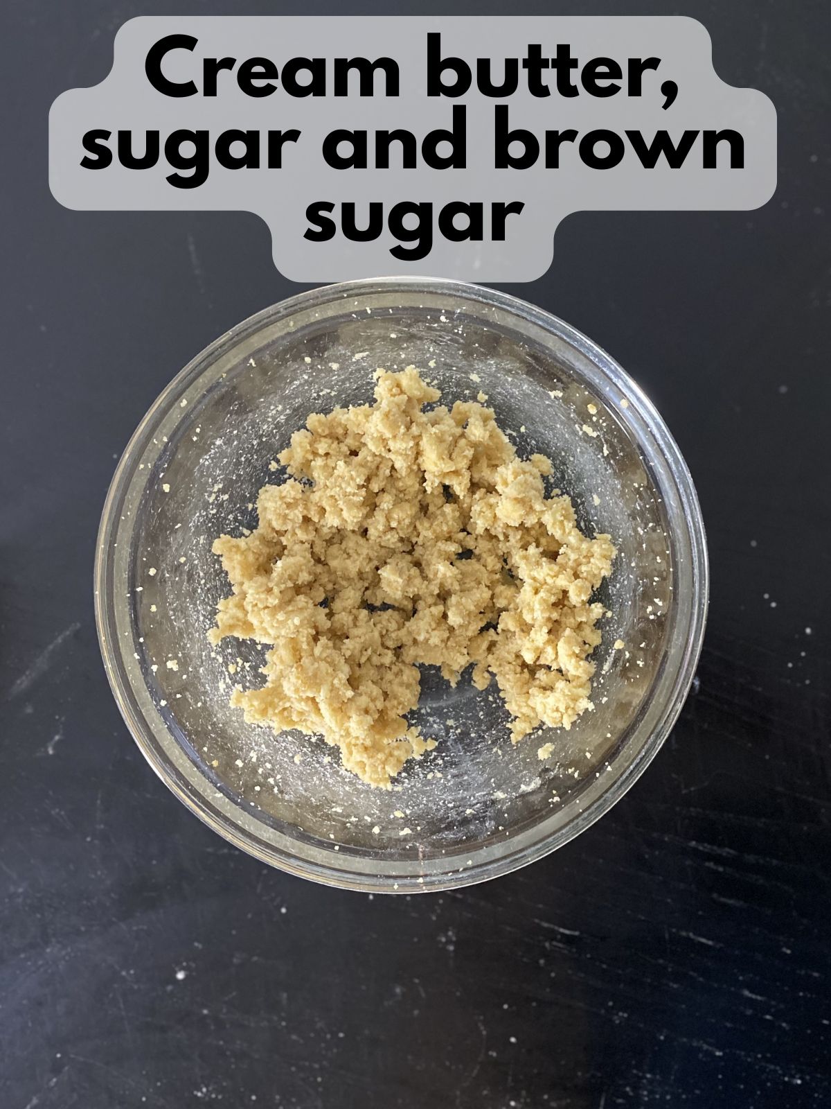 butter creamed with sugar and brown sugar