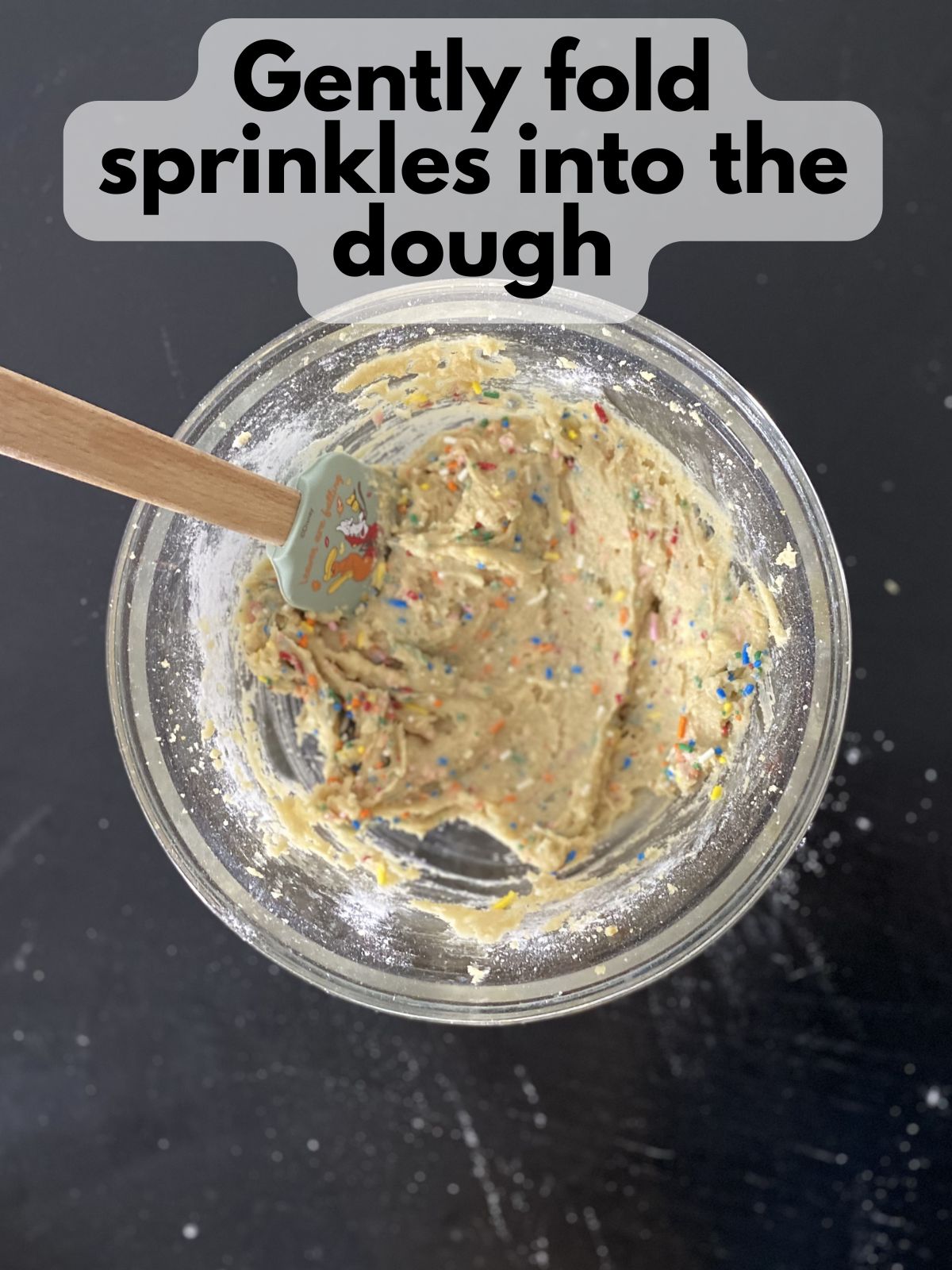 funfetti edible cookie dough in a bowl