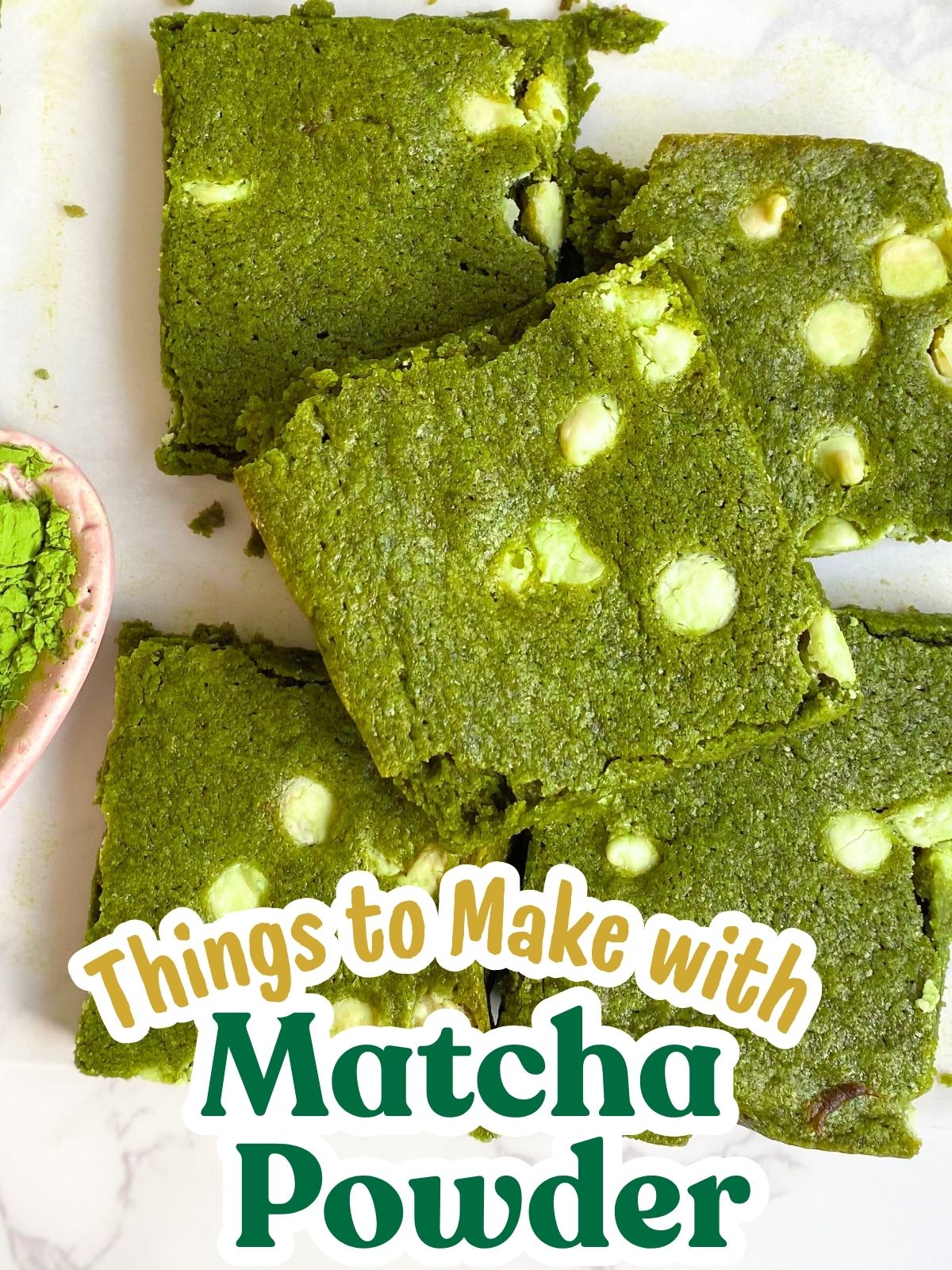 matcha blondies