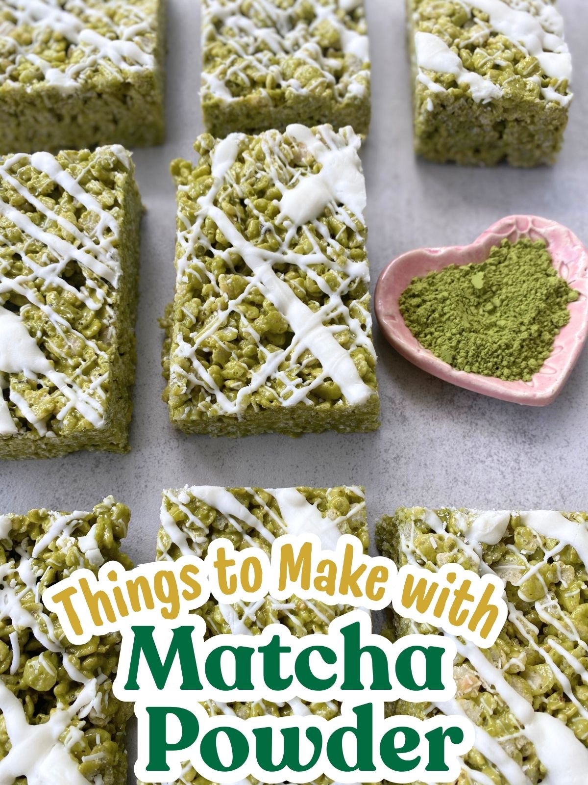 matcha rice krispie treats