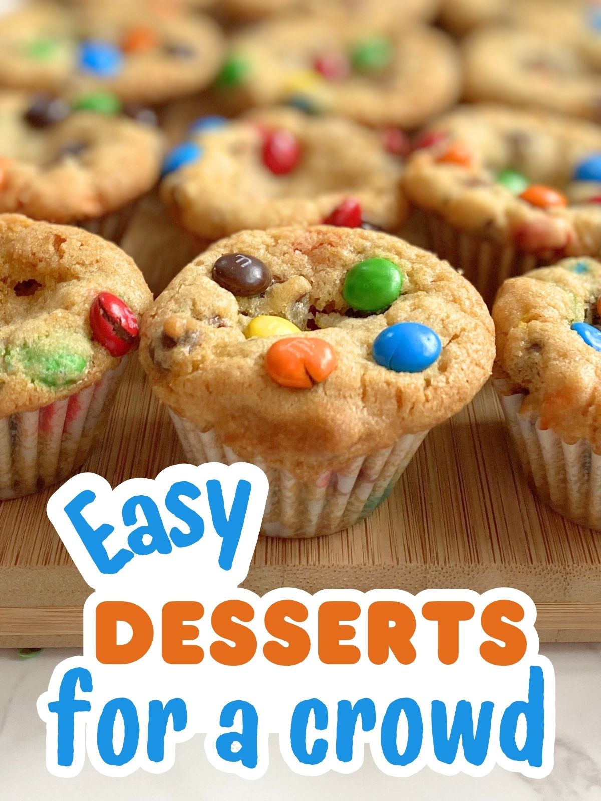 mini M&M cookie cups