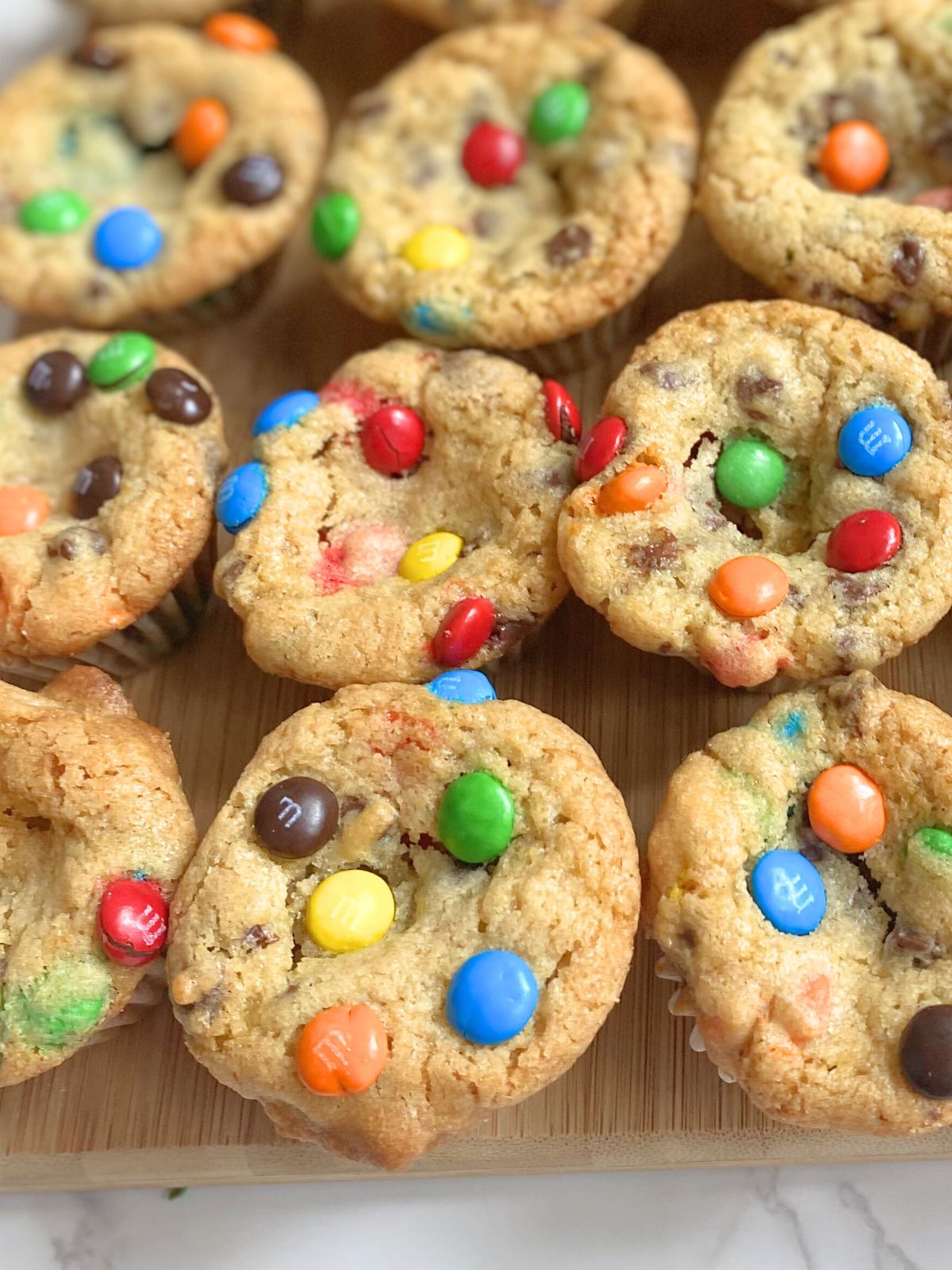 mini M&M cookie cups