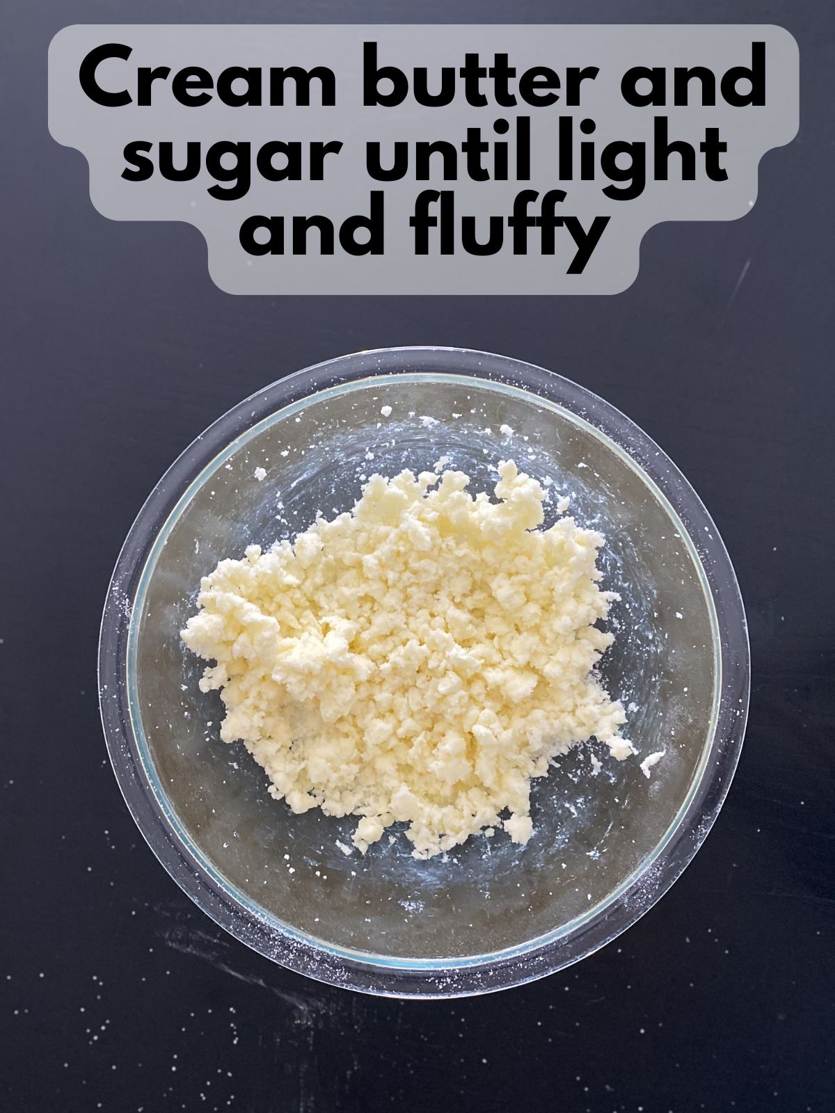 butter creamd with sugar