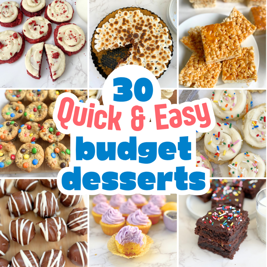 quick and easy desserts collage