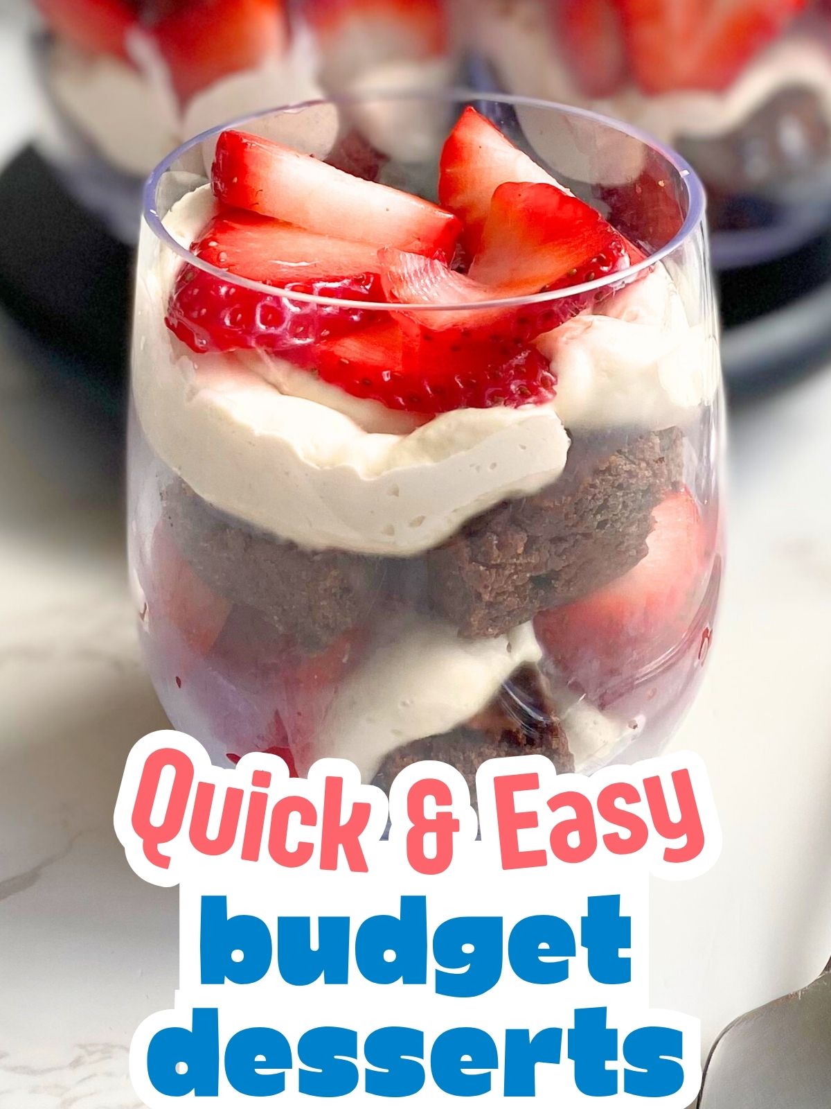 strawberry brownie parfait