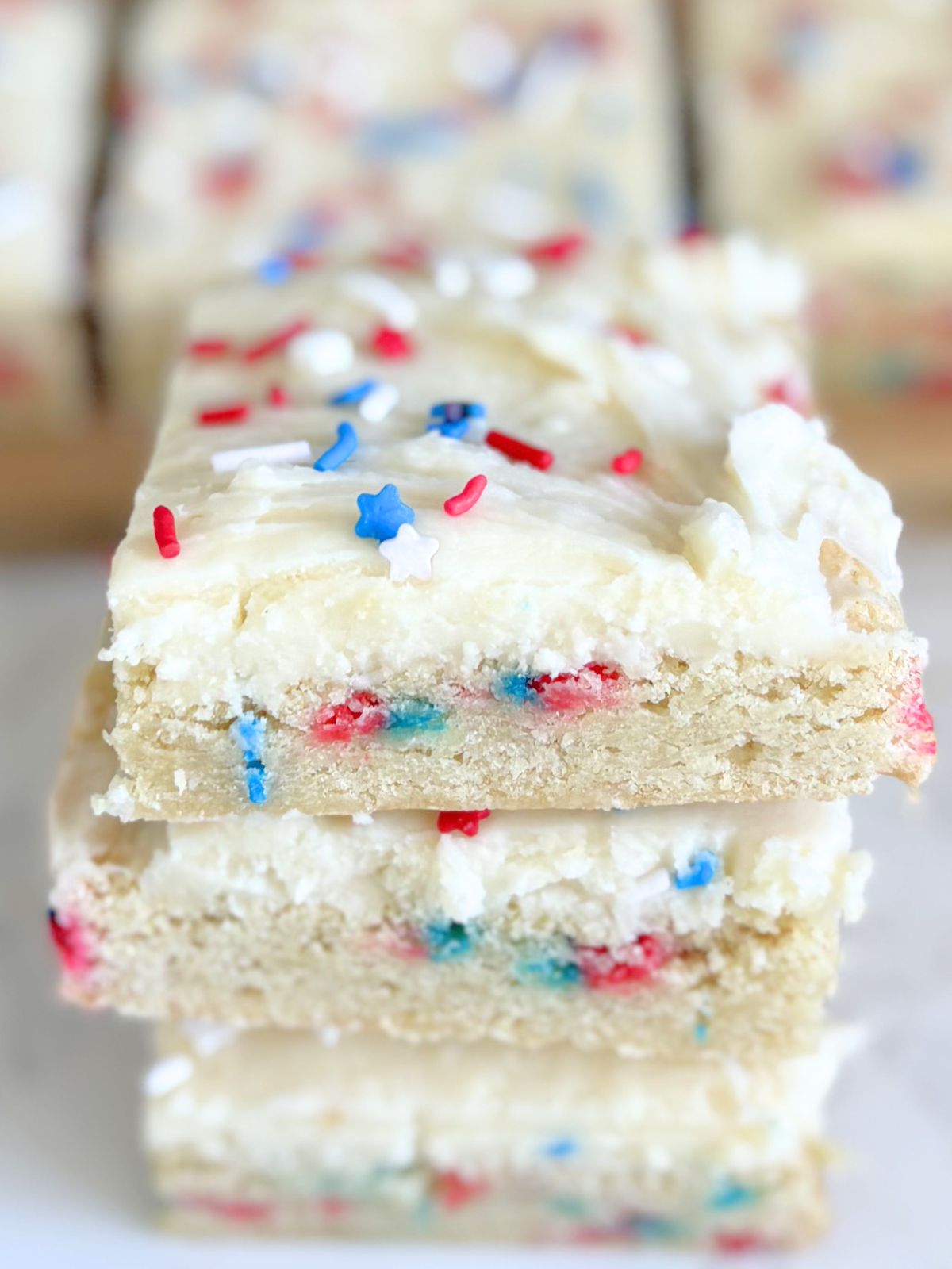 4th of July frosted sugar cookie bars