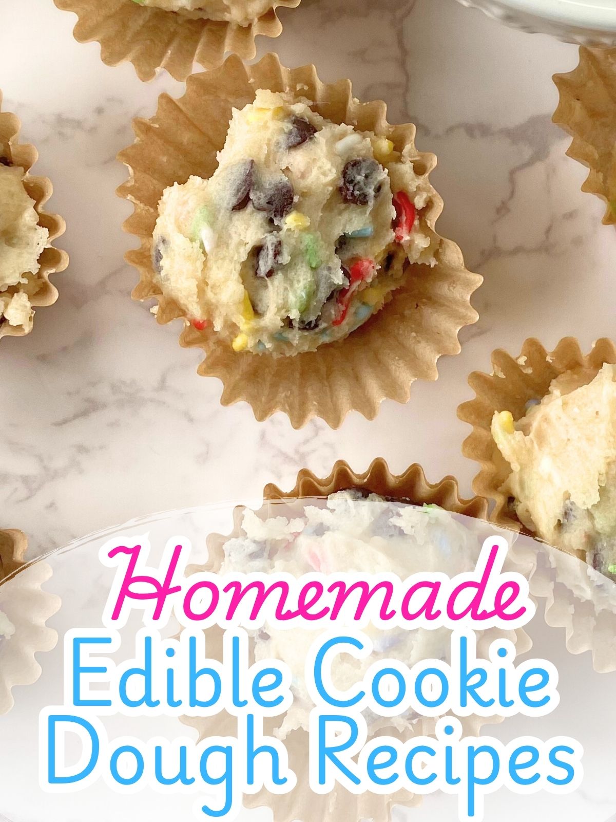 chocolate chip cookie dough with sprinkles