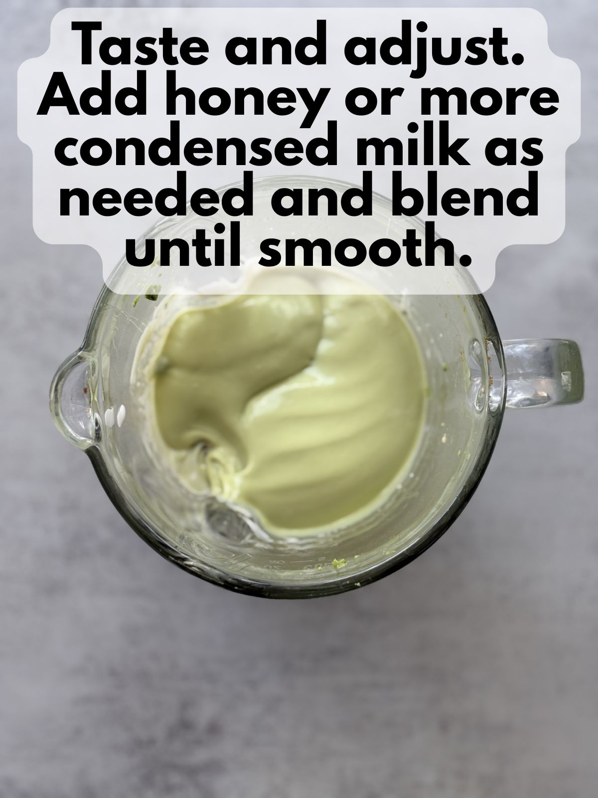 sweetened creamy avocado paleta mixture