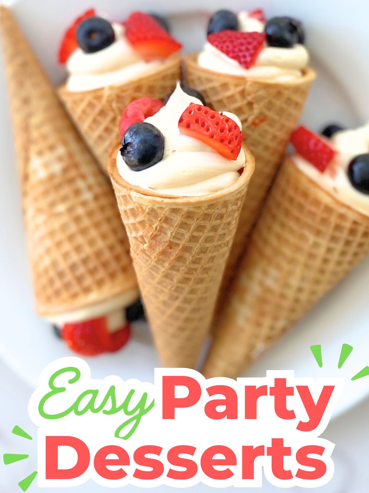 berry cheesecake cones