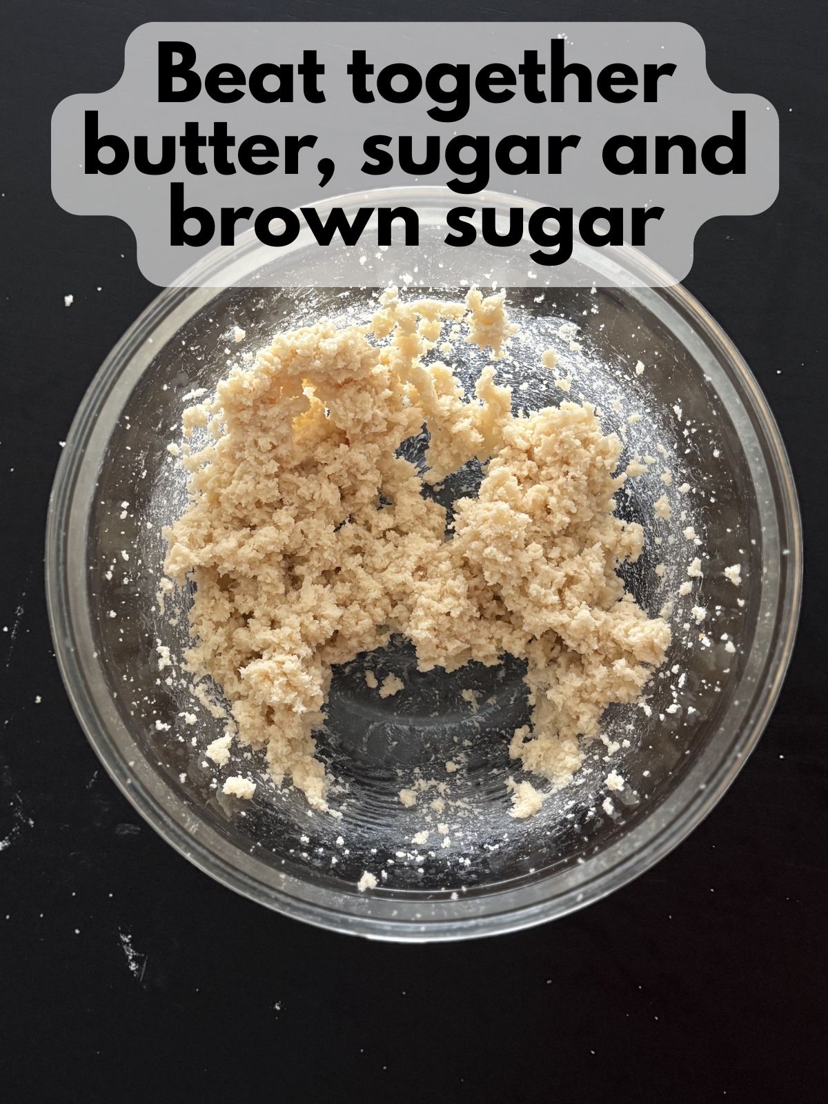 butter creamed with sugar and brown sugar