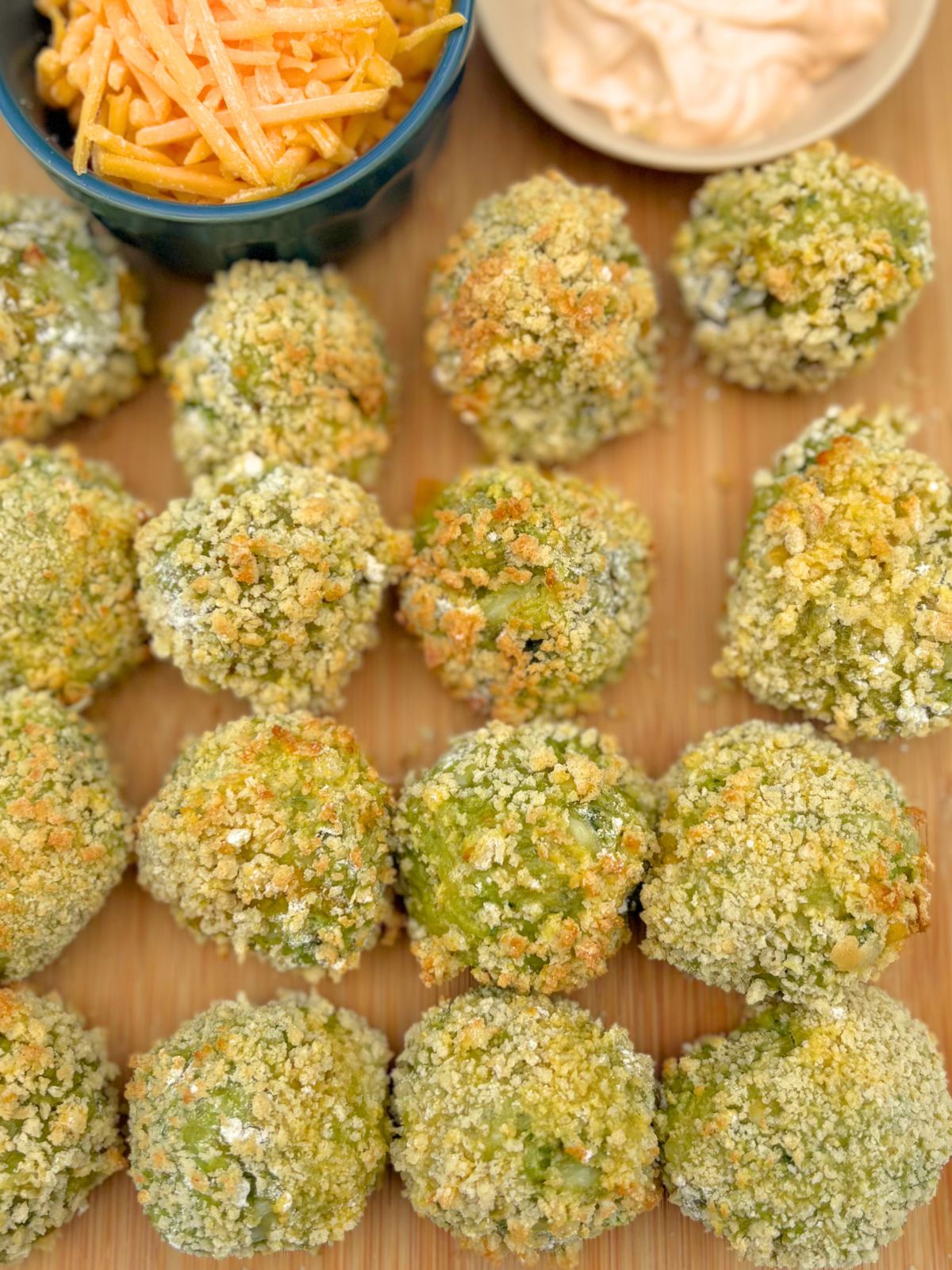 fried avocado and cheese fritters